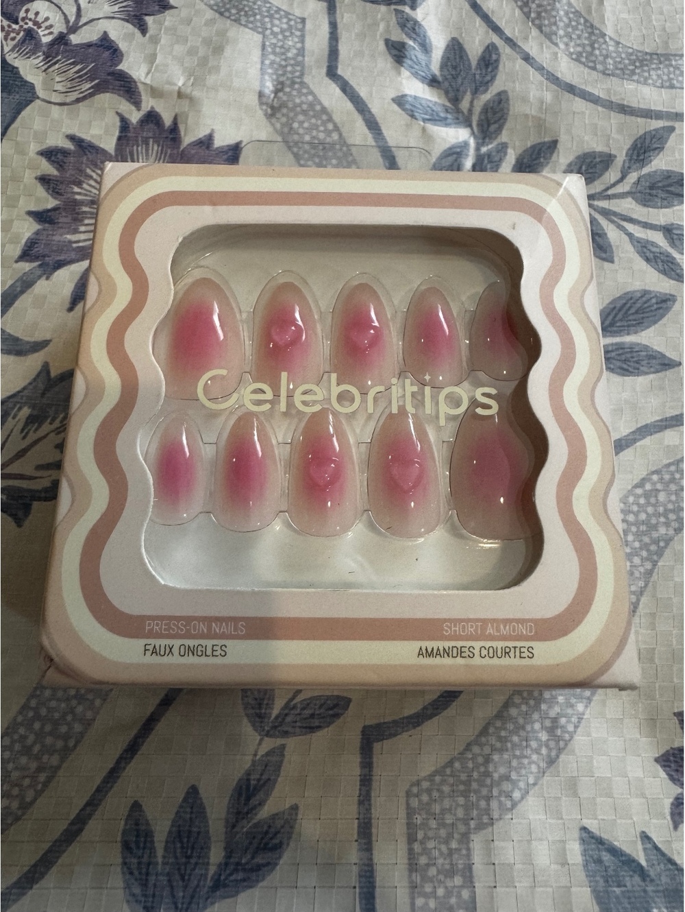 Celebritips Pretty Pink Press On Nails Glossy Coquette Girly Mani